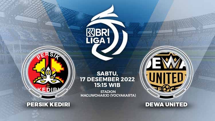 Prediksi pertandingan antara Persik Kediri vs Dewa United (BRI Liga 1). Copyright: © Grafis: Yuhariyanto/INDOSPORT