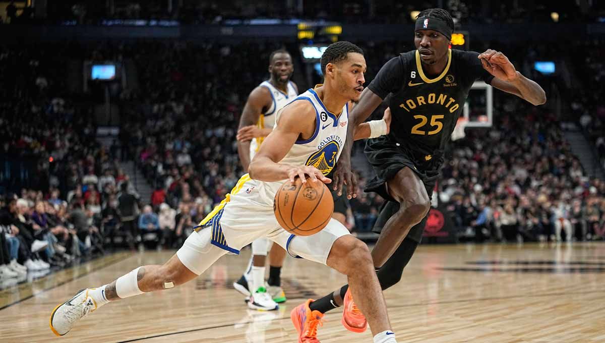 Pertandingan NBA antara Toronto Raptors vs Golden State Warriors. (Foto: REUTERS/John E. Sokolowski) Copyright: © REUTERS/John E. Sokolowski