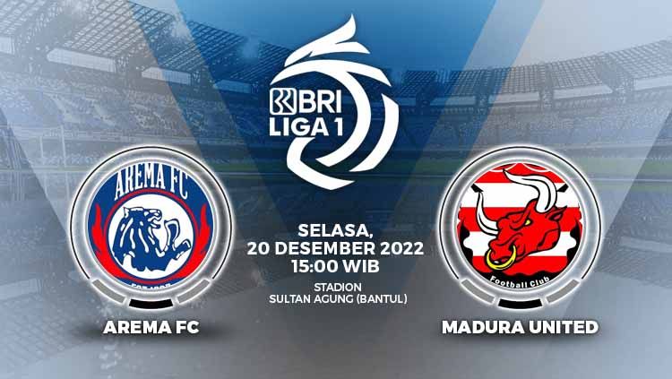 Prediksi pertandingan antara Arema FC vs Madura United (BRI Liga 1). Copyright: © Grafis: Yuhariyanto/INDOSPORT