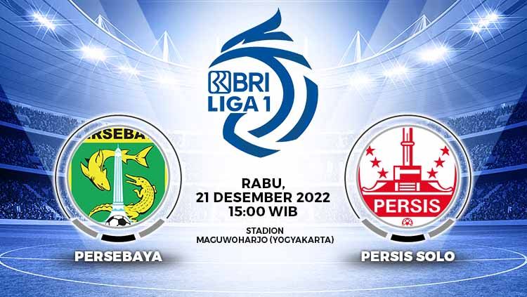 Prediksi pertandingan antara Persebaya Surabaya vs Persis Solo (BRI Liga 1). Copyright: © Grafis: Yuhariyanto/INDOSPORT
