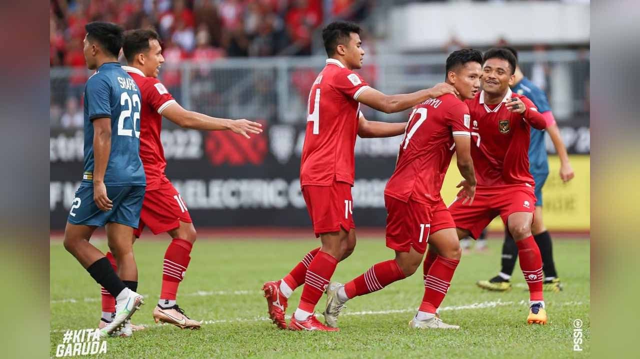 Pertandingan antara Brunei Darussalam vs Timnas Indonesia pada laga Piala AFF di Stadion Kuala Lumpur Football (Malaysia), Senin (26/12/22). (Foto: Instagram@PSSI) Copyright: © Instagram@PSSI