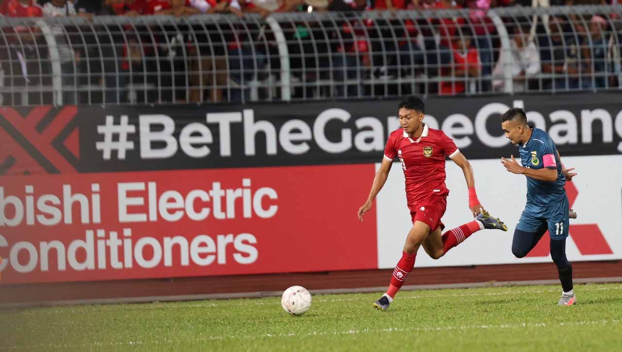 Pertandingan antara Brunei Darussalam vs Timnas Indonesia pada laga Piala AFF di Stadion Kuala Lumpur Football (Malaysia), Senin (26/12/22). (Foto: PSSI) Copyright: © PSSI