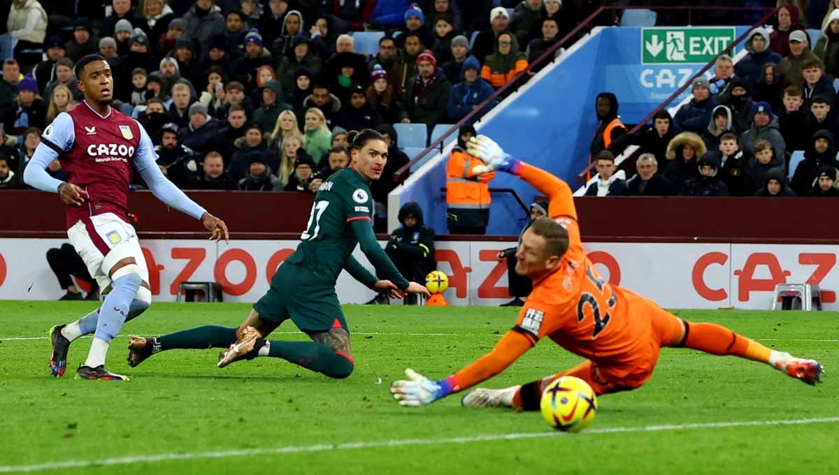 Darwin Nunez di laga Aston Villa vs Liverpool. (Foto: Reuters/Paul Childs) Copyright: © Reuters/Paul Childs