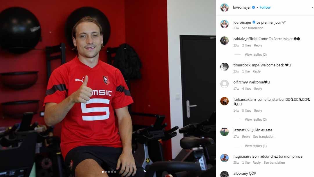 Lovro Majer, pemain Stade Rennais. (Foto: Instagram@lovromajer) Copyright: © Instagram@lovromajer