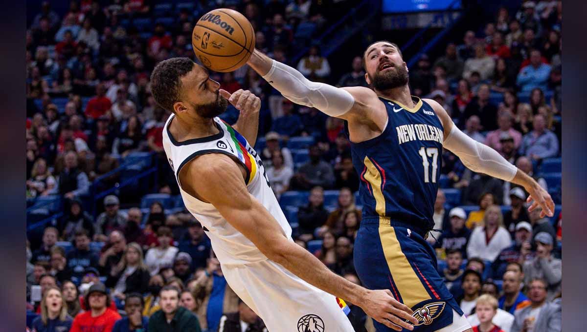 Pertandingan NBA antara New Orleans Pelicans vs Minnesota Timberwolves. (Foto: REUTERS/Stephen Lew) Copyright: © REUTERS/Stephen Lew