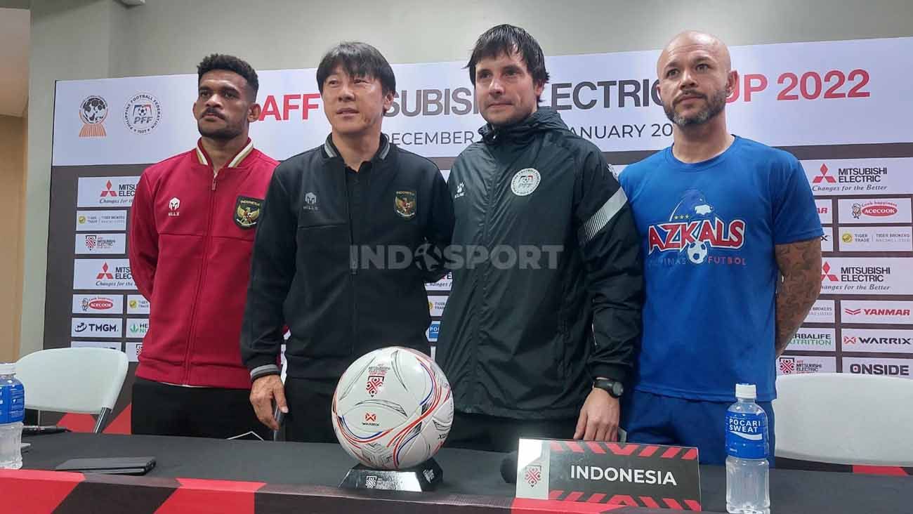 Preskon Timnas Indonesia jelang melawan Filipina di Piala AFF 2022, Minggu (01/01/23). Copyright: © Zainal Hasan/INDOSPORT