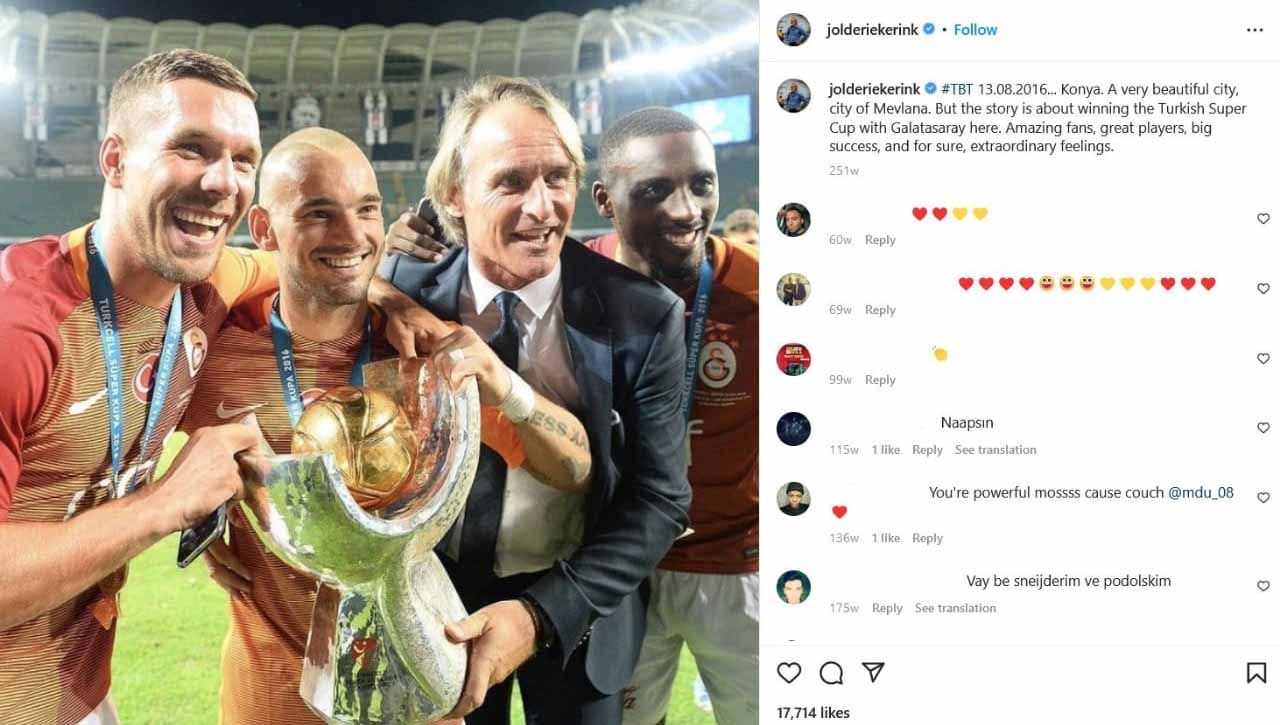 Jan Olde Riekerink, pelatih asal Belanda, saat bersama Galatasaray. (Foto: Instagram@jolderiekerink) Copyright: © Instagram@jolderiekerink