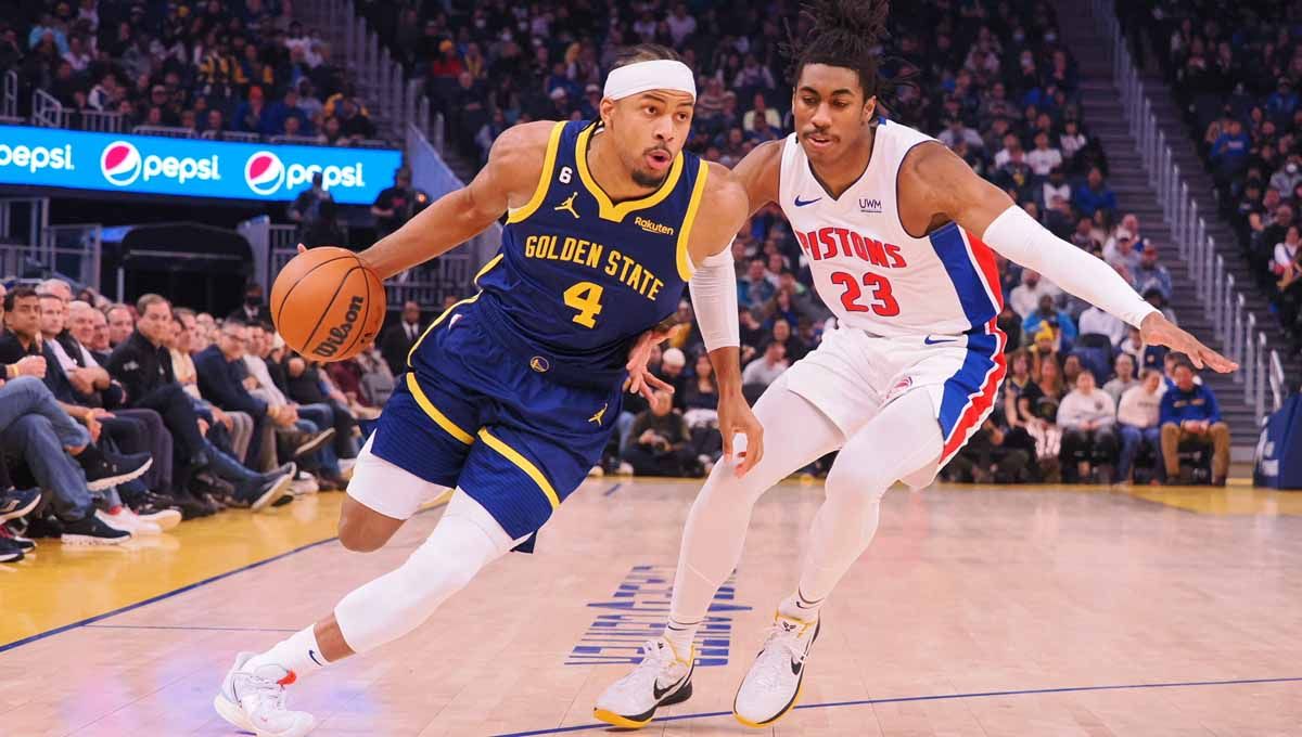 Pertandingan NBA antara Golden State Warriors vs Detroit Pistons. (Foto: REUTERS/Hannah Mckay) Copyright: © REUTERS/Hannah Mckay