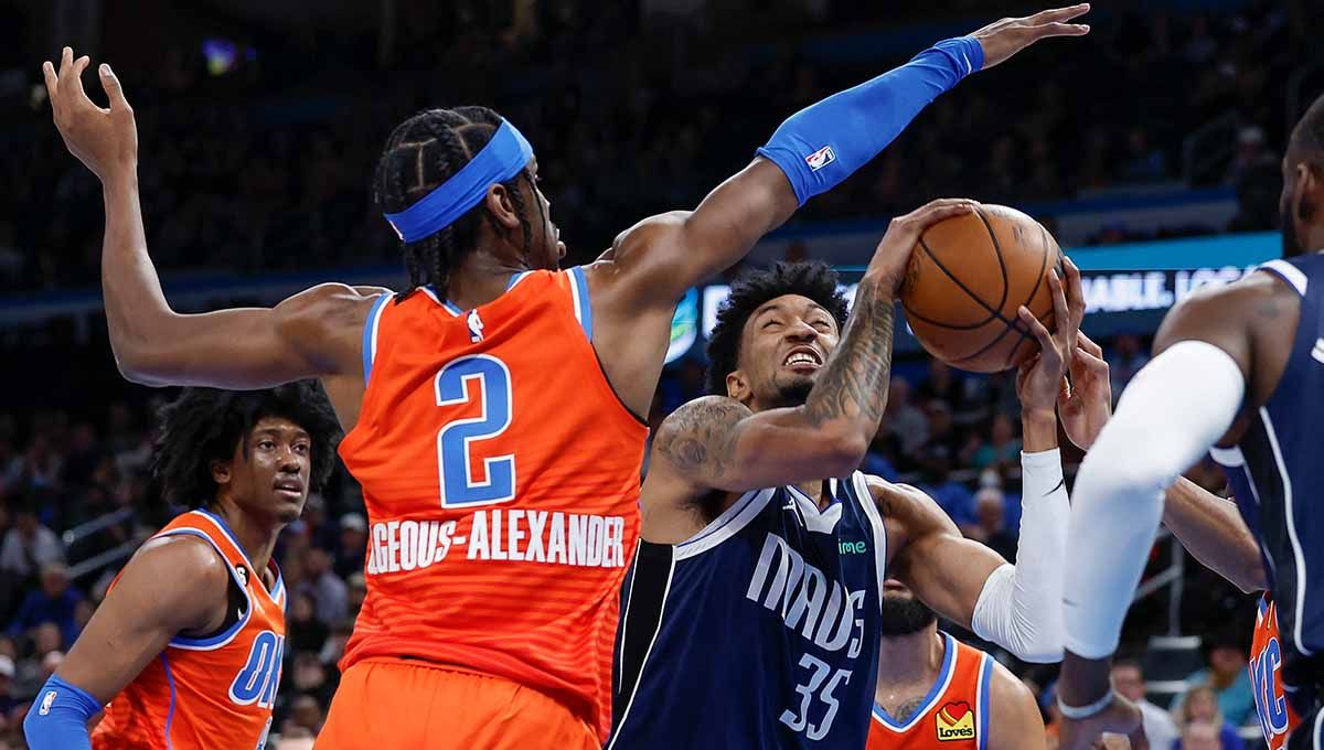 Pertandingan NBA antara Oklahoma City Thunder vs Dallas Mavericks. (Foto: REUTERS/Alonzo Adams) Copyright: © REUTERS/Alonzo Adams