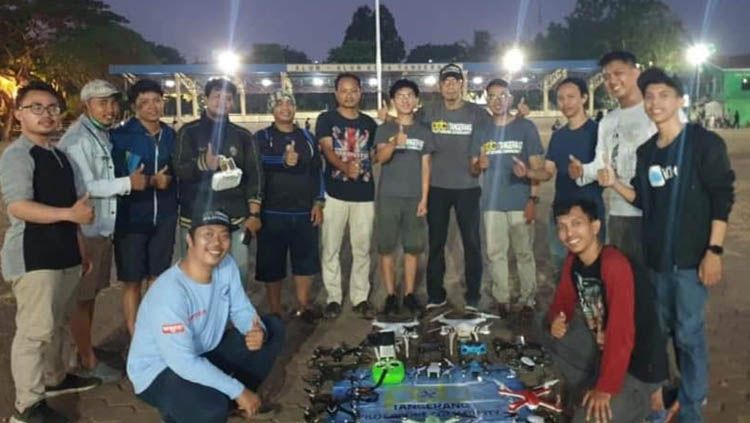 Kegiatan komunitas drone PDC Tangerang di Lapangan Ahmad Yani Kota Tangerang. Copyright: © PDC Tangerang.