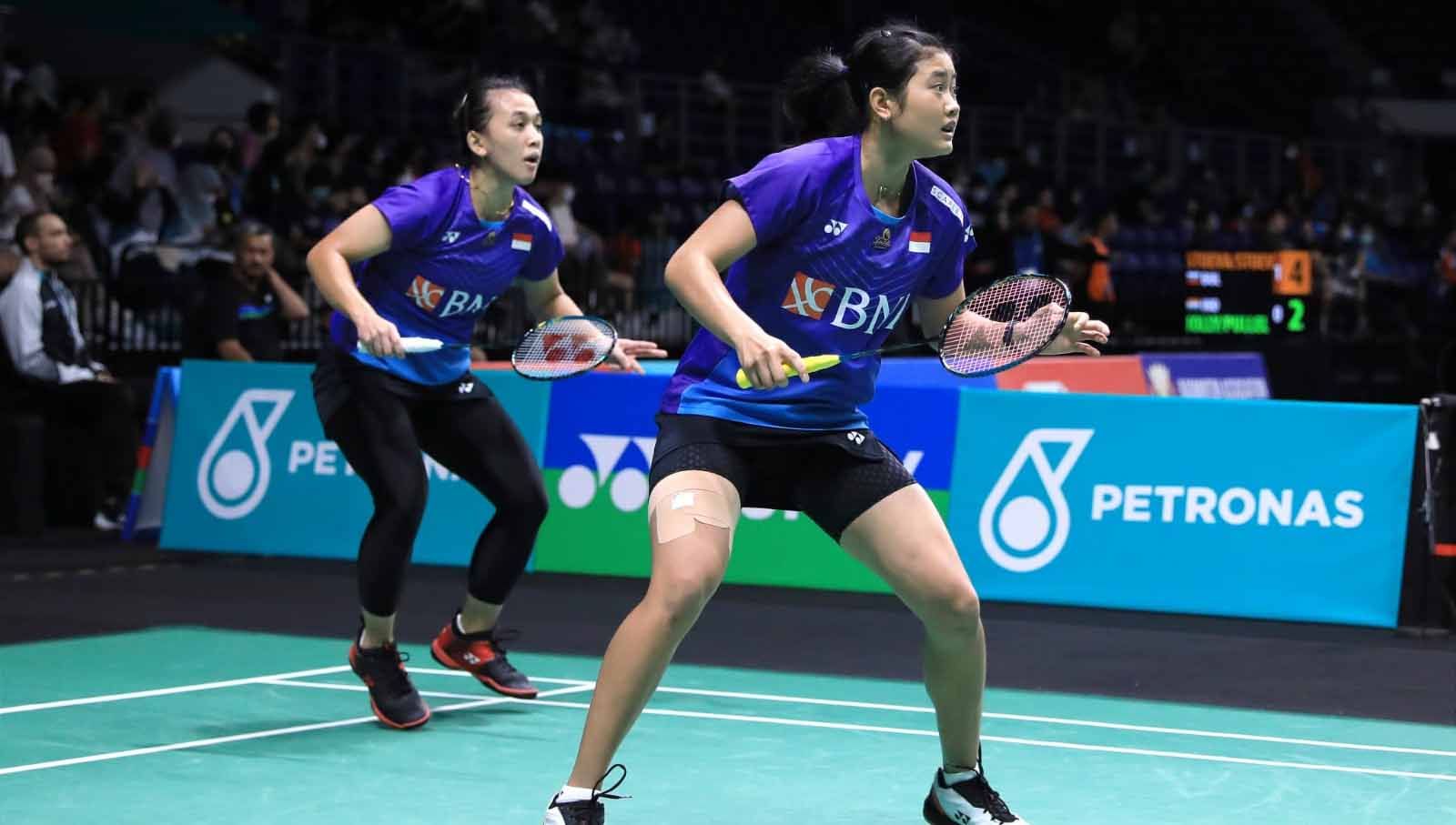 Ganda putri Indonesia, Febriana Dwipuji Kusuma/Amalia Cahaya Pratiwi di Malaysia Open 2023. (Foto: PBSI) Copyright: © PBSI