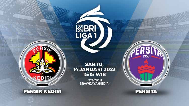 Laga Liga 1 pekan ke-18 antara Persik Kediri vs Persita Tangerang pada Sabtu (14/01/23) resmi ditunda. Copyright: © Grafis: Yuhariyanto/INDOSPORT