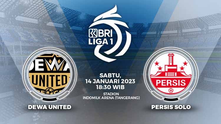 Pertandingan Liga 1 2022-2023 antara Dewa United vs Persis Solo pada Sabtu (14/1/23) pukul 18.30 WIB berakhir dengan skor imbang 1-1. Copyright: © Grafis: Yuhariyanto/INDOSPORT