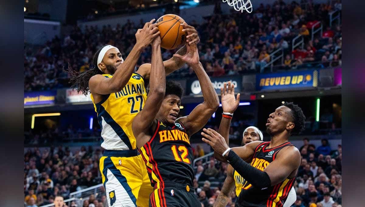 Pertandingan NBA antara Indiana Pacers vs Atlanta Hawks. (Foto: REUTERS/Hannah Mckay) Copyright: © REUTERS/Hannah Mckay