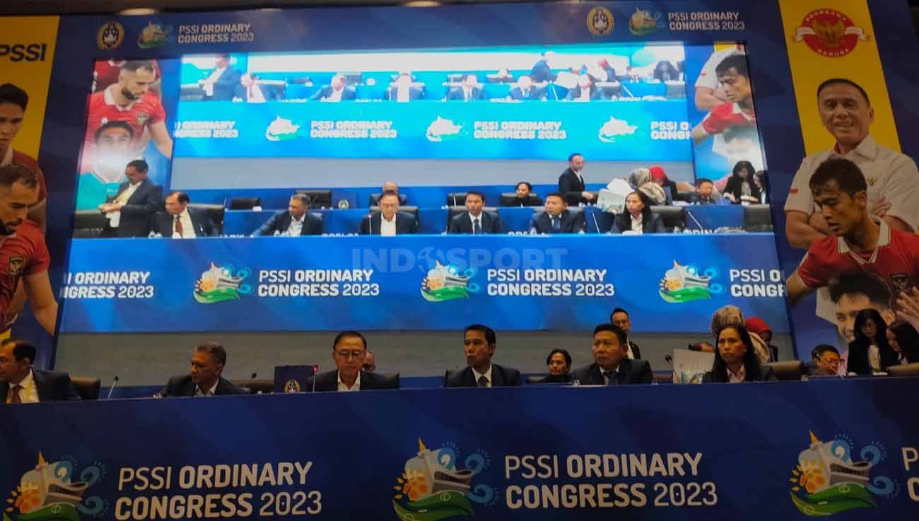 Kongress Biasa PSSI 2023, Minggu (15/01/23), di Hotel Sultan, Senayan, Jakarta. Copyright: © Ammara Marthiara/INDOSPORT