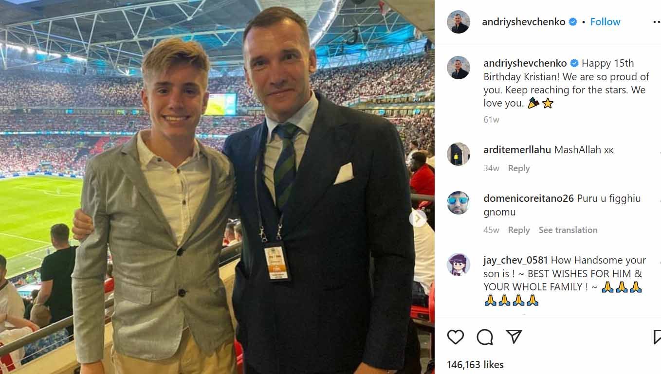 Kristian Shevchenko, putra eks pemain Chelsea dan AC Milan Andriy Shevchenko. Foto: Instagram@andriyshevchenko. Copyright: © Instagram@andriyshevchenko