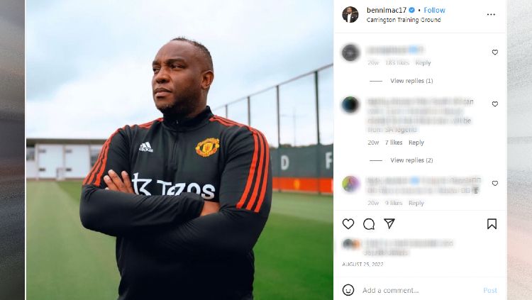 Asisten Manchester United, Benni McCarthy Copyright: © instagram.com/bennimac17
