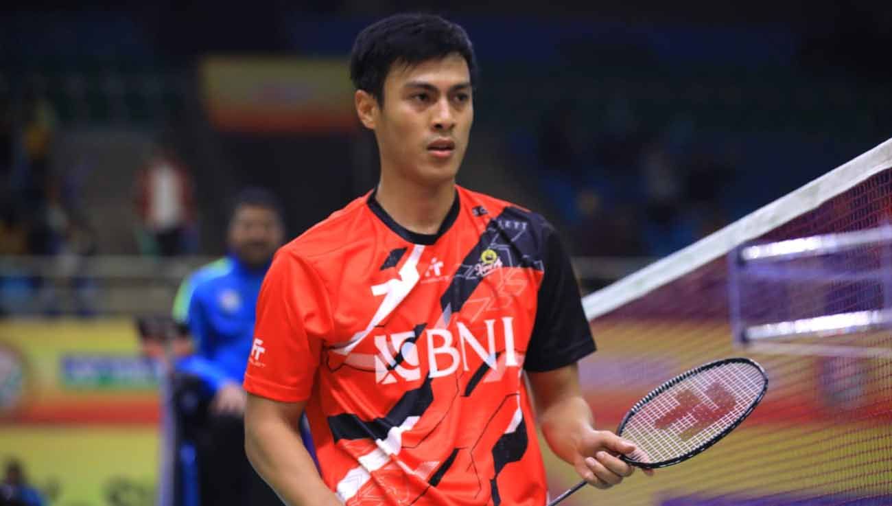 Tunggal putra Indonesiua, Shesar Hiren Rhustavito di India Open 2023. (Foto: PBSI) Copyright: © PBSI