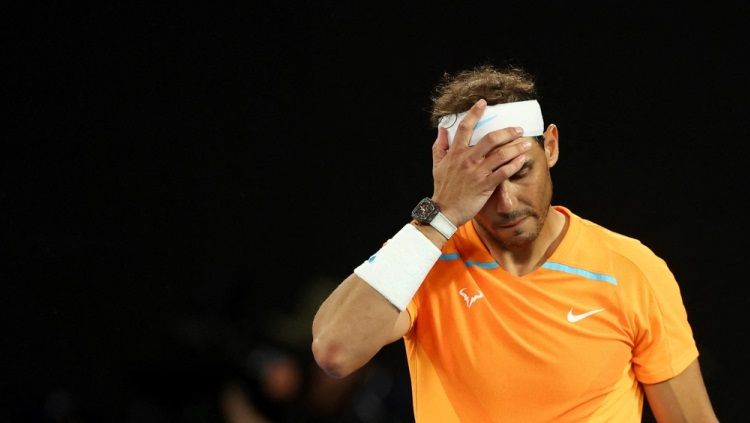 Rafael Nadal tersingkir dari Australian Open 2023. Foto: REUTERS/Carl Recine TPX IMAGES OF THE DAY. Copyright: © REUTERS/Carl Recine TPX IMAGES OF THE DAY