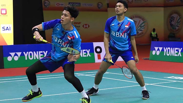 Fajar Alfian/Muhammad Rian Ardianto di India Open 2023. Copyright: © PBSI.