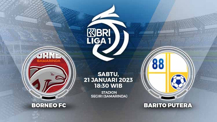 Hasil pertandingan Liga 1 2022-2023 antara Borneo FC vs Barito Putera, Sabtu (21/01/23) malam berakhir dengan skor imbang tanpa gol. Copyright: © Grafis: Yuhariyanto/INDOSPORT