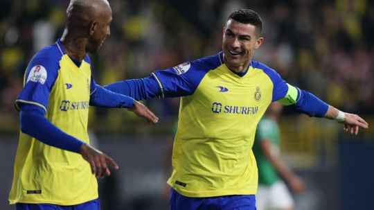 Cristiano Ronaldo menjalani debut saat Al Nassr bersua Al Ettifaq di Liga Arab Saudi. REUTERS/Ahmed Yosri Copyright: © REUTERS/Ahmed Yosri