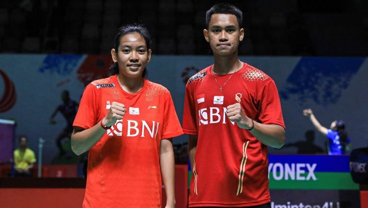 Jafar Hidayatullah/Aisyah Salsabila Putri Pranata juara di Indonesia Masters S100 2023 Surabaya. Copyright: © Media PBSI