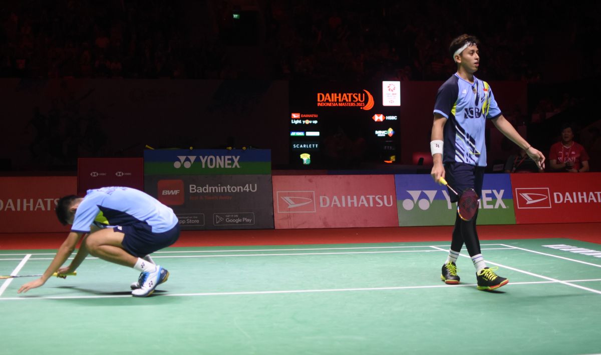 Tangisan Fajar Alfian di BAMTC 2023 jadi sorotan BL. Copyright: © Herry Ibrahim/INDOSPORT