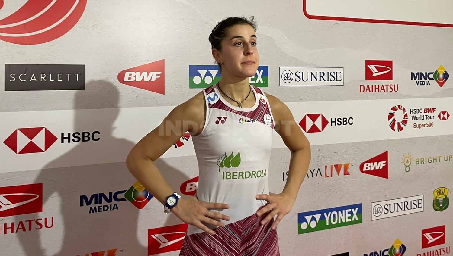 Carolina Marin, Tunggal Putri asal Spanyol di Indonesia Master 2023. Copyright: © Ammara Marthiara/INDOSPORT