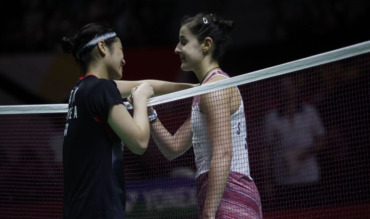 Pebulutangkis Korea Selatan, An Se-yong berhasil menjadi juara sektor tunggal putri Indonesia Masters 2023 di Istora Senayan, Minggu (29/01/23). Copyright: © Herry Ibrahim/INDOSPORT