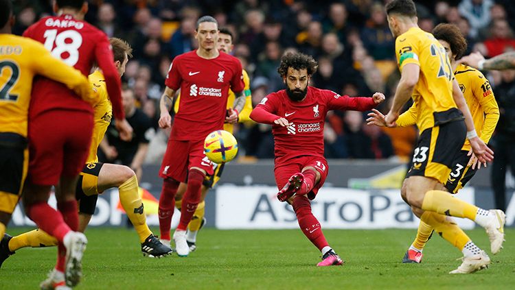 Skor 3-0 jadi hasil akhir duel pekan ke ke-22 Liga Inggris (Premier League) antara Wolves vs Liverpool yang digelar di Molineux Stadium, Sabtu (04/02/23), Copyright: © Reuters/Ed Sykes