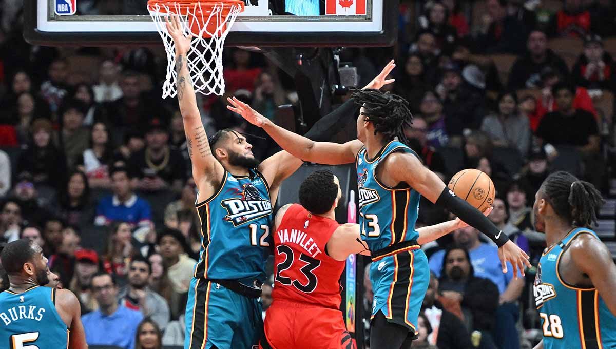 Pertandingan NBA antara Toronto Raptors vs Detroit Pistons. (Foto: REUTERS/Dan Hamilton) Copyright: © REUTERS/Dan Hamilton