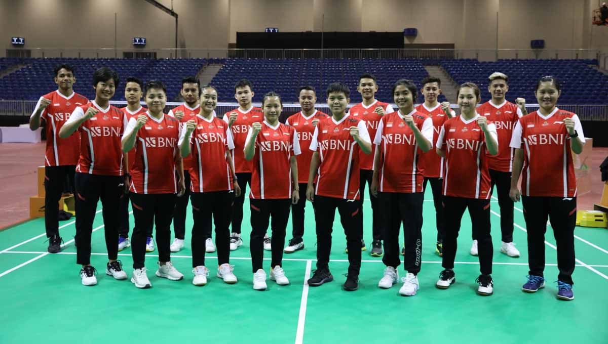 Skuat Timnas Bulutangkis Indonesia di Asia Mixed Team Championships 2023 Dubai. (Foto: PBSI) Copyright: © PBSI
