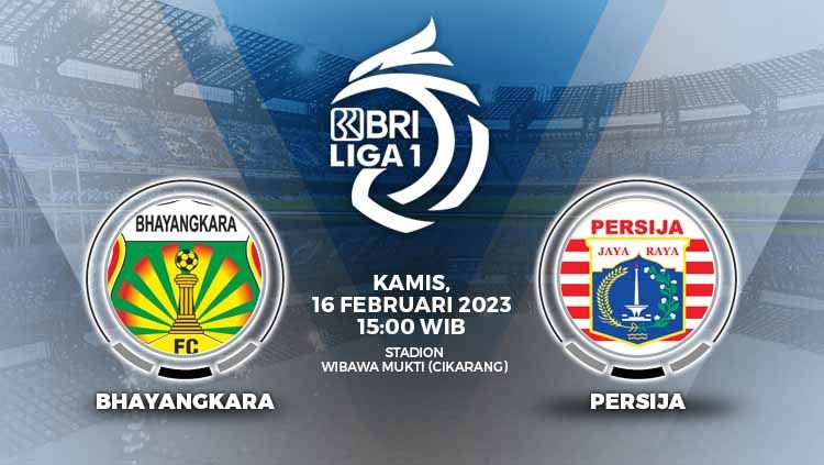 Link live streaming Liga 1 antara Bhayangkara FC vs Persija Jakarta pada hari Kamis (16/02/23) mulai pukul 15.00 WIB. Copyright: &copy; Grafis: Yuhariyanto/INDOSPORT