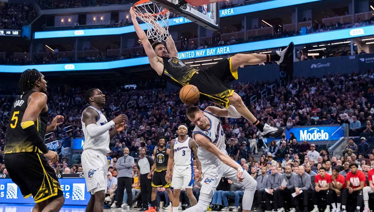 Pertandingan NBA antara Golden State Warriors vs Washington Wizards. (Foto: REUTERS/John Hefti) Copyright: © REUTERS/John Hefti