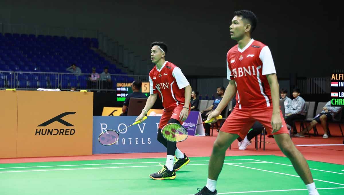 Ganda putra ‘gado-gado’ Korea Selatan yang bikin Fajar Alfian/Rian Ardianto kalang kabut, Kim Won-ho/Na Sung-seung mencatatkan statistik ngeri di BAMTC 2023. Copyright: © PBSI