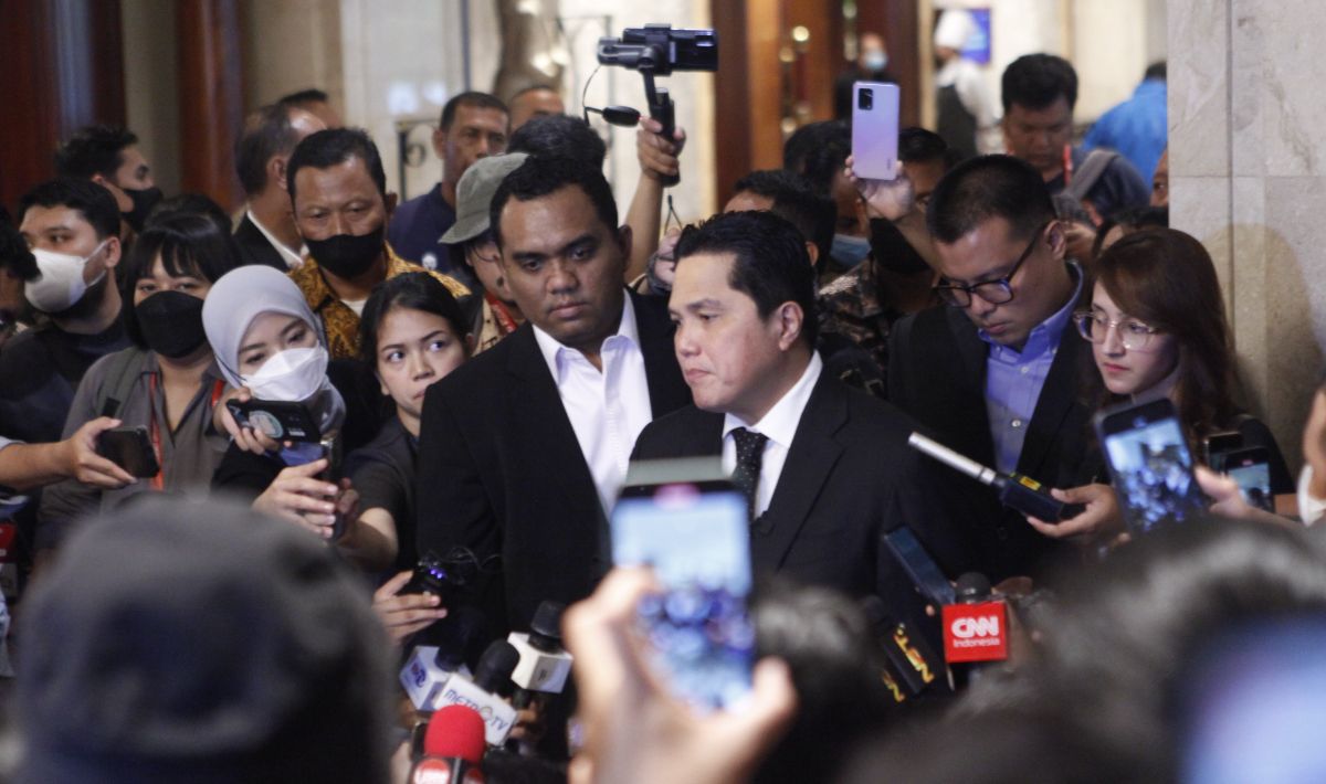 Erick Thohir resmi terpilih menjadi Ketua Umum PSSI periode 2023-2027 dalam Kongres Luar Biasa (KLB) PSSI di hotel Shangri-La, Kamis (16/02/23). Copyright: © Herry Ibrahim/INDOSPORT