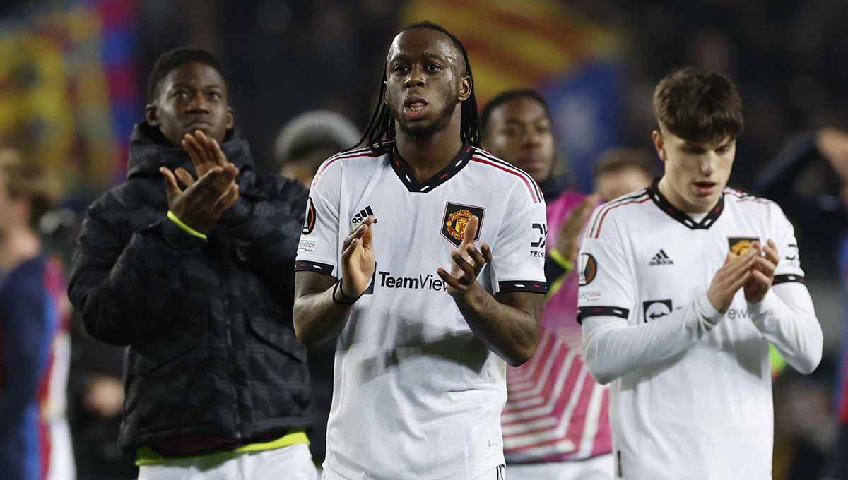 Aaron Wan-Bissaka (tengah), bek kanan Manchester United. (Foto: Aaron Wan-Bissaka) Copyright: © REUTERS/Albert Gea