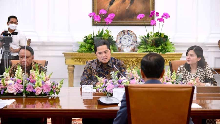 Pertemuan PSSI dengan Presiden Jokowi. (Foto: PSSI) Copyright: © PSSI