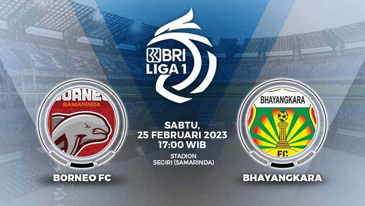 Pertandingan Liga 1 2022-2023 antara Borneo FC vs Bhayangkara FC  yang akan berlangsung pada Sabtu (02/25/23), dapat disaksikan melalui link live streaming ini. Copyright: © Grafis: Yuhariyanti/Indosport