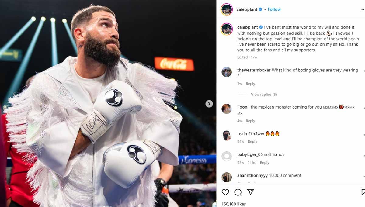 Sejumlah pertarungan tinju dunia di Maret 2023, termasuk duel Callum Smith vs Pawel Stepien dan David Benavidez vs Caleb Plant (foto). Foto: Instagram@calebplant. Copyright: © Instagram@calebplant