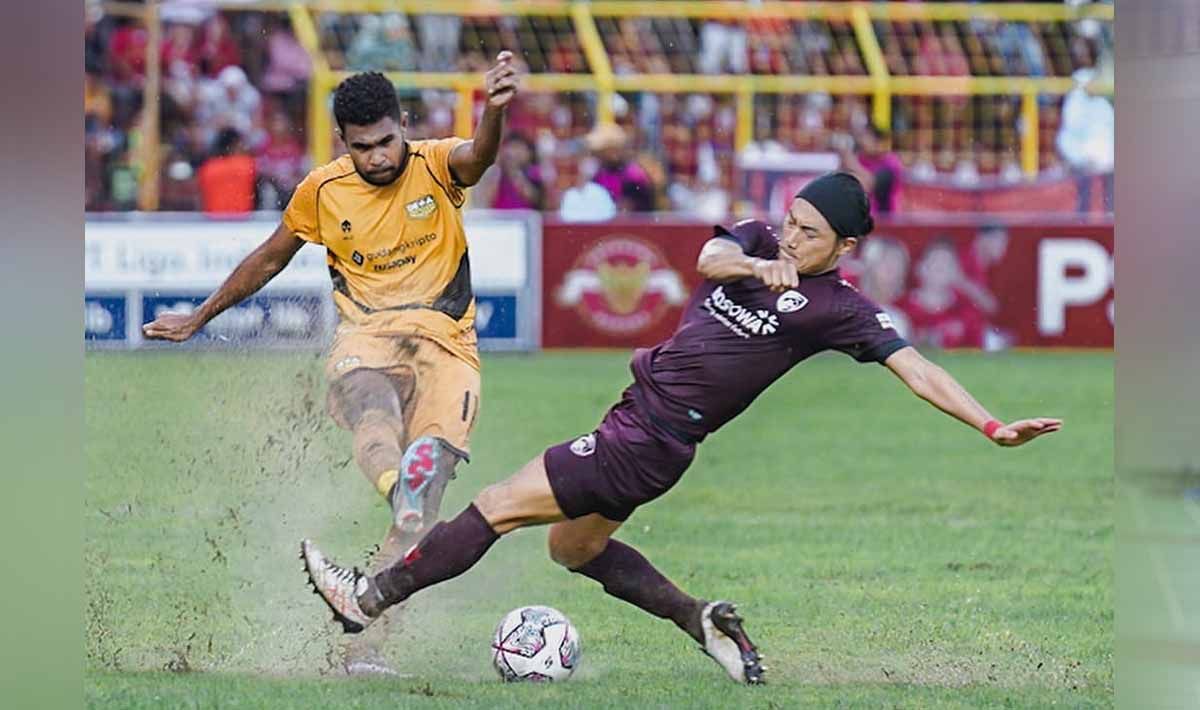Pertandingan Liga 1 antara PSM Makassar vs Dewa United di Stadion Gelora B.J. Habibie (Lompoe), Rabu (01/03/23). (Foto: Instagram@dewaunitedfc) Copyright: © Instagram@dewaunitedfc