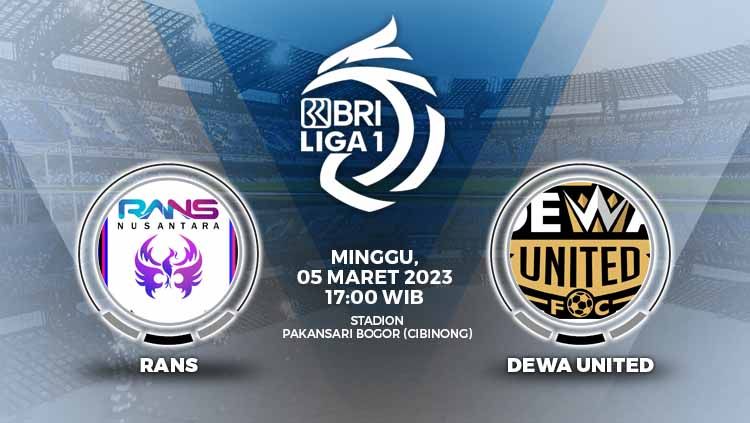 RANS Nusantara FC yang akan menjamu Dewa United pada pekan ke-28 di Stadion Pakansari, Minggu (05/03/23). Copyright: © Grafis: Yuhariyanti/Indosport