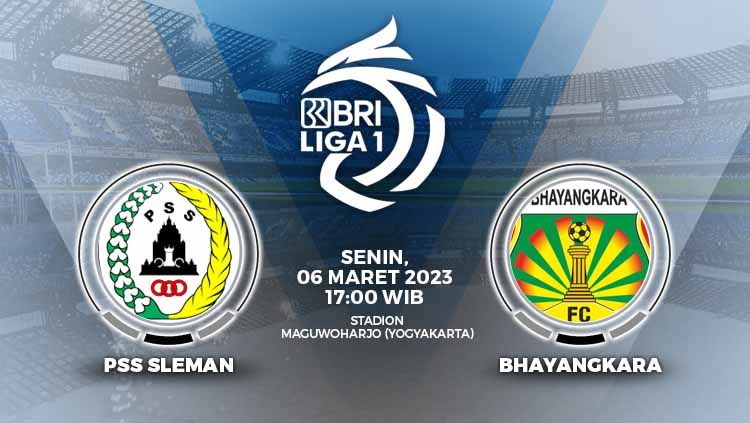 Link live streaming pertandingan Liga 1 2022-2023 antara PSS vs Bhayangkara FC, yang berlangsung di Stadion Maguwoharjo, Senin (06/03/23) pukul 15.00 WIB. Copyright: © Grafis: Yuhariyanti/Indosport