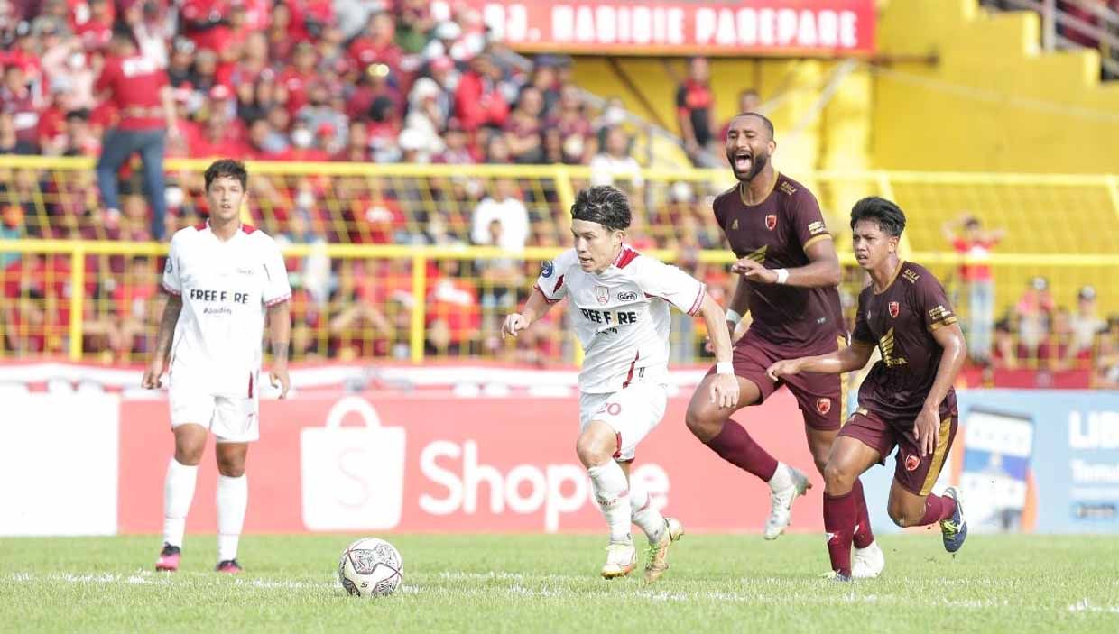 Pertandingan Liga 1 antara PSM Makassar vs Persis Solo di Stadion B.J. Habibie, Parepare, Minggu (5/3/23). (Foto: Persis Solo) Copyright: © Persis Solo
