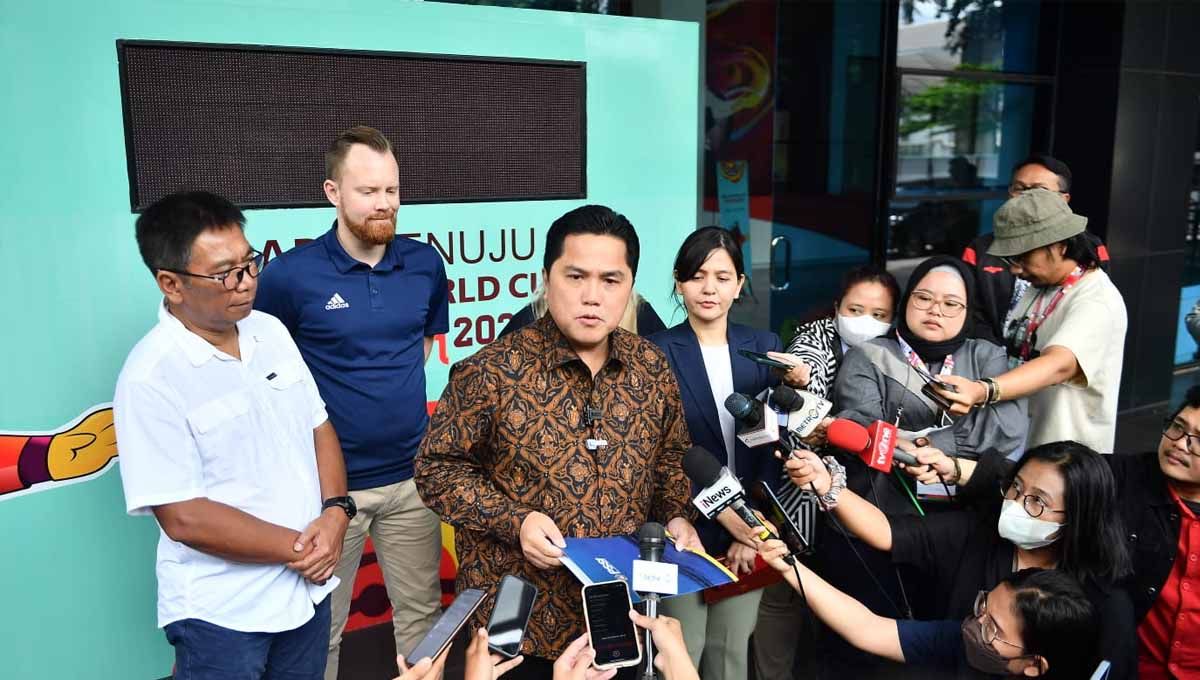 Ketua Umum PSSI, Erick Thohir mengatakan PSSI sudah memiliki gambaran terkait program pembinaan usia muda untuk Timnas Indonesia. Copyright: © PSSI