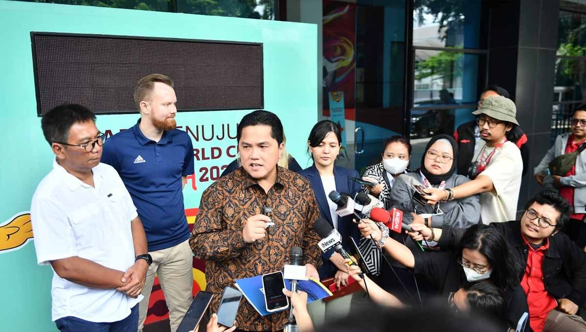 Keterangan Erick Thohir terkait update terkini Piala Dunia U-20 2023. (Foto: PSSI) Copyright: © PSSI