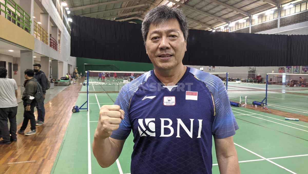 Pelatih Ganda Putra Indonesia, Coach Aryono Miranat Copyright: © Ammara Marthiara/INDOSPORT