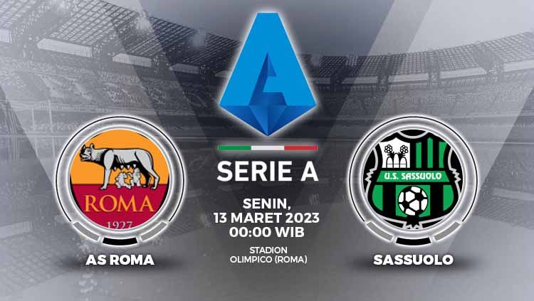 Prediksi pertandingan antara AS Roma vs Sassuolo (Liga Italia). Copyright: © Grafis: Yuhariyanto/Indosport