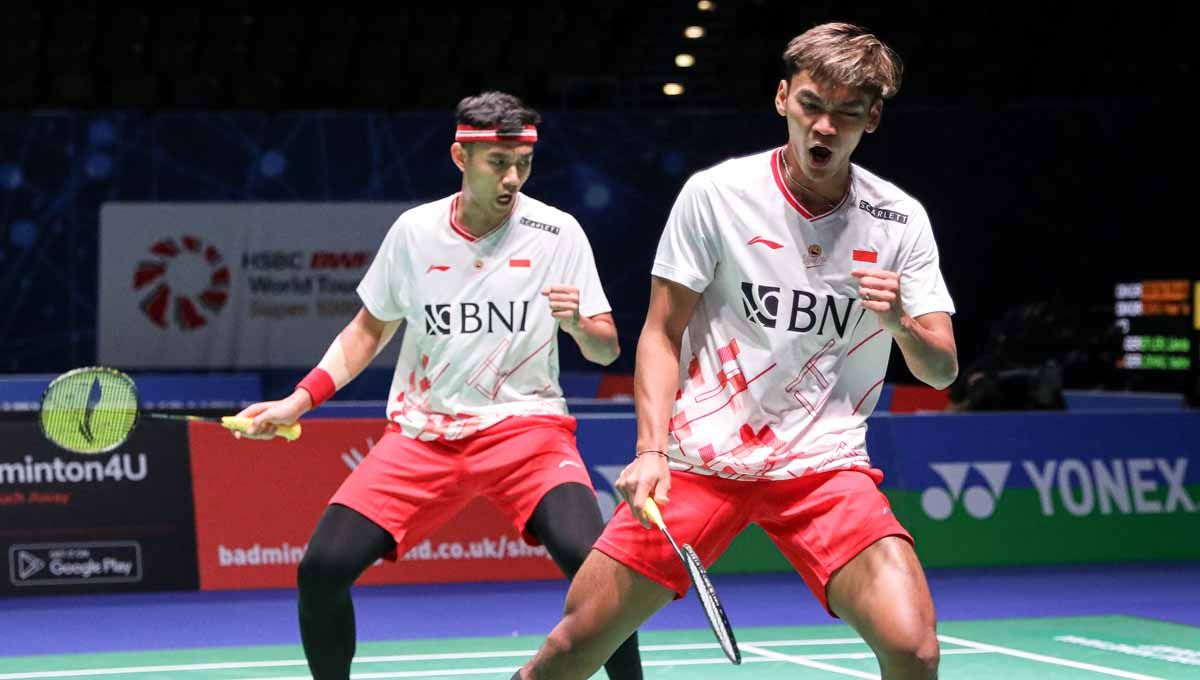 Pasangan ganda putra Indonesia, Bagas Maulana/Muhammad Shohibul Fikri menang di laga perdana All England dan Swiss Open 2023. (Foto: PBSI) Copyright: © PBSI